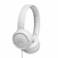 JBL Tune500 - On-ear koptelefoon met bekabeling - Lichtgewicht en opvouwbaar - Comfortabele oordopjes - Met handsfree bediening - Ingebouwde microfoon - Wit - thumbnail