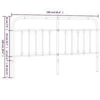 Hoofdbord metaal zwart 160 cm - thumbnail