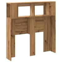 Hoofdeinde met LED 100x18,5x103,5 cm hout artisanaal eikenkleur - thumbnail