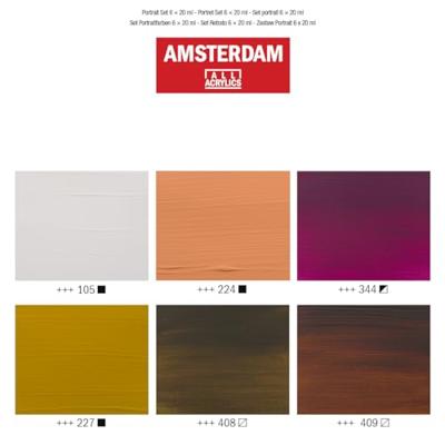 Bruynzeel Amsterdam standard series acrylverf portret set 20ml, 6dlg.
