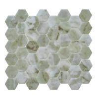 Mozaiek Valencia Hexagon Marmerprint Groen 4,4x5,0 - thumbnail