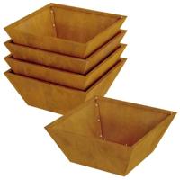 Tuin Kom Plantenbak 5 pcs Roestig 40 x 40 x 15 cm Cortenstaal - thumbnail