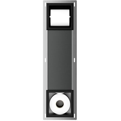 Xellanz Rocko Toiletrolhouder zonder Klep en Reserverolhouder - Inbouw - Mat Zwart