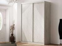 Kast KARL 2 schuifdeuren gebleekte eik - thumbnail