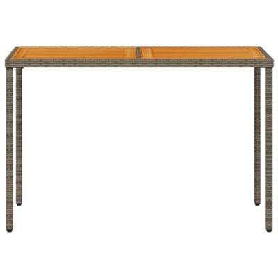 Tuintafel met acaciahouten blad 115x54x74 cm poly rattan grijs Tuintafel met acaciahouten blad 115x54x74 cm poly rattan grijs
