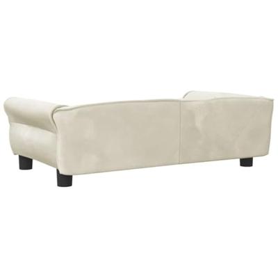 VidaXL Hondenmand 95x55x30 cm fluweel crèmekleurig