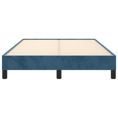 Bedframe zonder matras 120x190 cm fluweel donkerblauw Bedframe zonder matras 120x190 cm fluweel donkerblauw