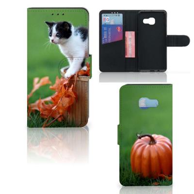 Samsung Galaxy A3 2017 | Telefoonhoesje | Met pasjeshouder | Kitten