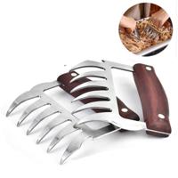 2 PC's Bear Claw vormige roestvrijstalen Barbecue vork kip versnipperd houten verwerken anti-slip creatieve keuken vork klauw vlees klauw Splitter me - thumbnail