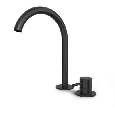 Hotbath BUDDY Wastafelmengkraan - 2 gats - hoog model - Geborsteld zwart PVD B123HMBP Hotbath BUDDY Wastafelmengkraan - 2 gats - hoog model - Geborsteld zwart PVD B123HMBP