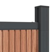 VidaXL Schuttingpaneel 173x186 cm hkc bruin - thumbnail