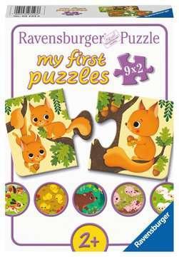 Ravensburger puzzel Dieren en hun kinderen 9x2 stukjes Ravensburger puzzel Dieren en hun kinderen 9x2 stukjes
