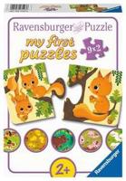 Ravensburger puzzel Dieren en hun kinderen 9x2 stukjes - thumbnail