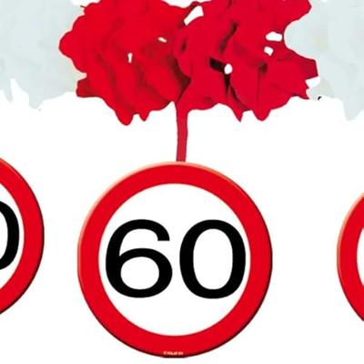60 Jaar Verkeersbord Slinger met Onderhanger