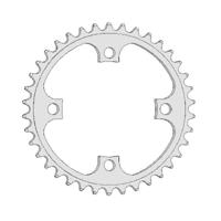 Esjot tandwiel RE Bosch,Yamaha Bafang,Brose 1/2x3/32 alu 38T - thumbnail