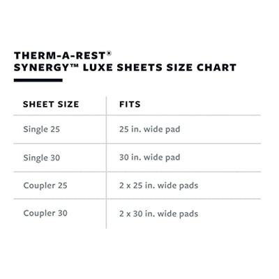 Therm-A-Rest Synergy Luxe Sheet 25 Hoes Stargazer 25 Inch Sheet