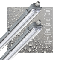 2 PACK - LED&apos;s Light Dubbele LED TL lamp 120 cm - compleet met LED buizen - Binnen en buiten - 4260 lm - 4000K - 2x11.5W - thumbnail