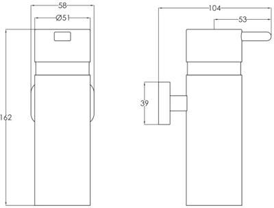 Ben Mykanto zeepdispenser 5,8x10,4x16,2cm mat zwart