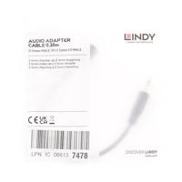 LINDY 35699 35699 Jackplug Audio Adapterkabel [1x Jackplug male 3,5 mm - 1x Jackplug female 2,5 mm] Zwart - thumbnail