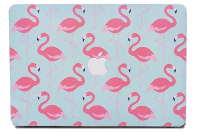 Lunso MacBook Air 13 inch (2018-2019) cover hoes - case - Flamingo Blue