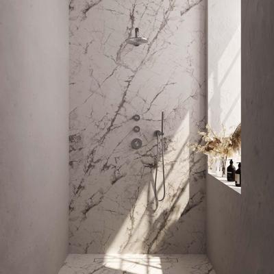 Brushed Carving thermostatische inbouw regendouche set 13 met 20 cm douchekop en handdouche