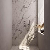 Brushed Carving thermostatische inbouw regendouche set 13 met 20 cm douchekop en handdouche - thumbnail