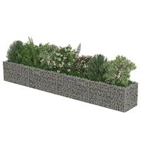 Gabion plantenbak verhoogd 360x50x50 cm gegalvaniseerd staal - thumbnail