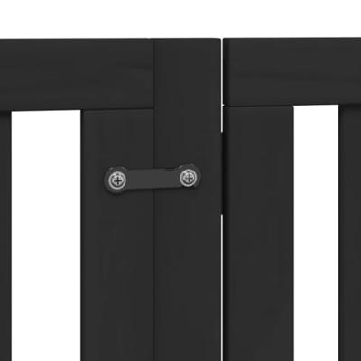 VidaXL Hondenhek inklapbaar 15 panelen 750 cm populierenhout zwart