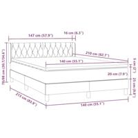 Boxspring met matras fluweel donkergrijs 140x210 cm - thumbnail