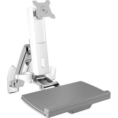 ICY BOX IB-MS600-W, Sit-Stand-Workstation mit Wandhalter für ein Monitor bis zu 24 Monitor-wandbeugel Aantal monteerbare displays: 1 Display(s) 25,4 cm (10) -