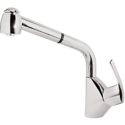Keukenkraan Tres K | Opbouw | 360° Draaibaar | Uitrekbare sproeier | Mengkraan | 1-hendel | Rond | Chroom