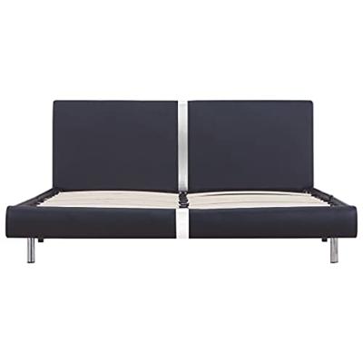 Bedframe kunstleer zwart 120x200 cm
