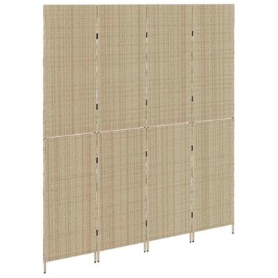 Kamerscherm Beige 196 x 200 cm poly rattan