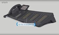 Snom D3 uitbreidingsmodule voor D3xx telefoons, hoge resolutie display met achtergrondverlichting, 18 programmeerbare zelf-labeling en LED-knoppen, plug and play, USB, Zwart, 00004327 - thumbnail