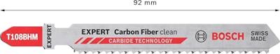 Bosch Accessoires Expert 'Carbon Fiber Clean' T 108 BHM decoupeerzaagblad 3-delig - 1 stuk(s) - 2608900565