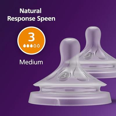 Set van 2 Philips AVENT Natural Response spenen, 5 stromingen naar keuze doorzichtig Set van 2 Philips AVENT Natural Response spenen, 5 stromingen naar keuze doorzichtig