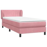 Boxspring met matras fluweel roze 90x210 cm - thumbnail