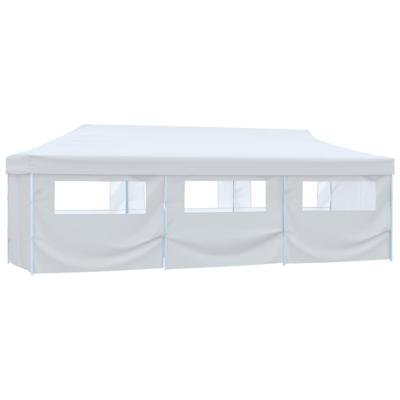 Partytent pop-up met 8 zijwanden 3x9 m wit