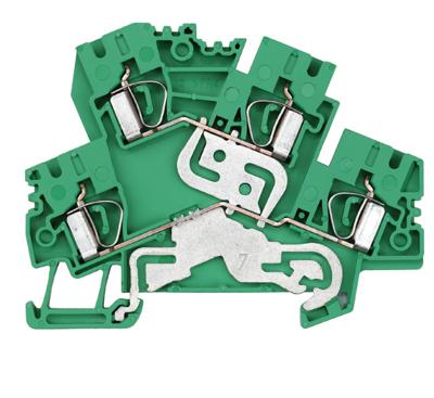 Weidmüller 8671050000 Klem 2-etages Spanveer Groen-geel 50 stuk(s)