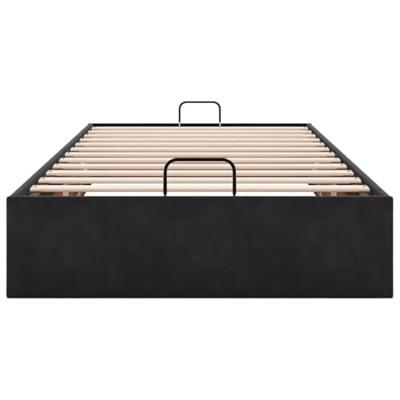 Bedframe zonder matras 100x200 cm fluweel zwart