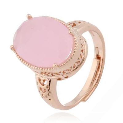 Deja Jewels Damesring - Verstelbaar, Met Grote Ovale Roze Zirkonia Steen Deja Jewels Damesring - Verstelbaar, Met Grote Ovale Roze Zirkonia Steen