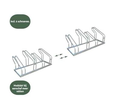 Fietsenrek BRASQ 4 fietsen BS400 zilver Fietsenrek BRASQ 4 fietsen BS400 zilver