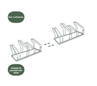 Fietsenrek BRASQ 4 fietsen BS400 zilver - thumbnail