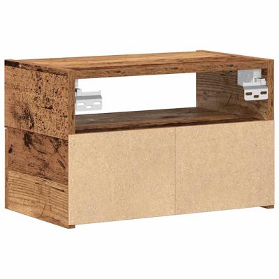 Nachtkastjes 2 st wandgemonteerd 45x26x28,5 cm oud houtkleurig - thumbnail
