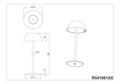 Trio TafellampjeRicardo pistache groen Ø 13,5cm - R54106149