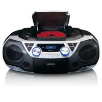 Draagbare Boombox met DAB+/FM-radio, Bluetooth®, CD, cassetterecorder en USB-speler Zilver - thumbnail