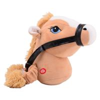 Johntoy Holly horse paardenhoofd lichtbruin met elastiek - thumbnail