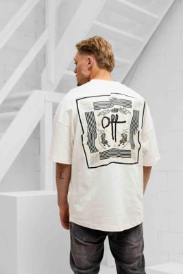 Off The Pitch Temple T-Shirt Heren Gebroken Wit - Maat L - Kleur: Gebroken Wit | Soccerfanshop