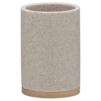 Tandenborstelbeker Sealskin Grace 10,2 x 7,2 cm Polyresin Zand - thumbnail