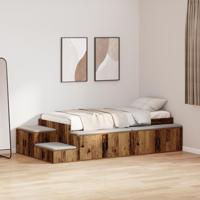 Opbergbedframe Oud hout 234 x 103 x 53.5 cm Bewerkt hout - thumbnail